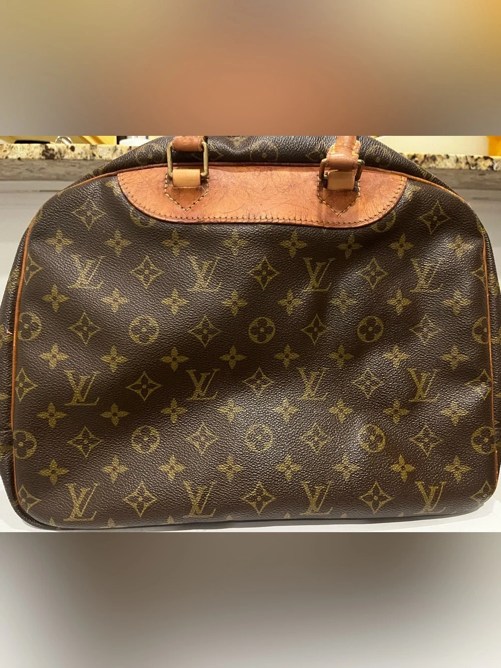 Louis Vuitton Deauville handbag in monogram canvas